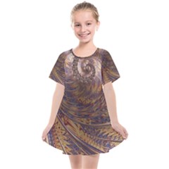 Swirl Fractal Fantasy Whirl Kids  Smock Dress