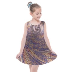 Swirl Fractal Fantasy Whirl Kids  Summer Dress