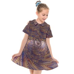 Swirl Fractal Fantasy Whirl Kids  Short Sleeve Shirt Dress