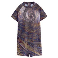 Swirl Fractal Fantasy Whirl Kids  Boyleg Half Suit Swimwear