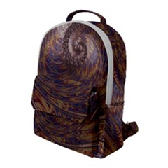 Swirl Fractal Fantasy Whirl Flap Pocket Backpack (Large)