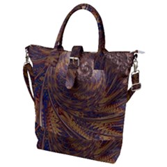 Swirl Fractal Fantasy Whirl Buckle Top Tote Bag