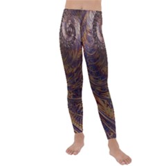 Swirl Fractal Fantasy Whirl Kids  Lightweight Velour Leggings