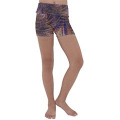 Swirl Fractal Fantasy Whirl Kids  Lightweight Velour Yoga Shorts