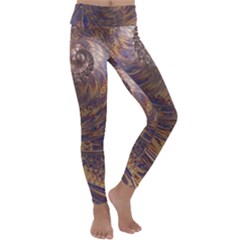 Swirl Fractal Fantasy Whirl Kids  Lightweight Velour Classic Yoga Leggings