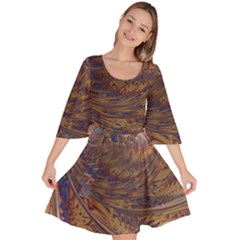 Swirl Fractal Fantasy Whirl Velour Kimono Dress