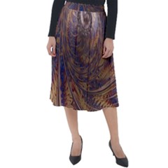 Swirl Fractal Fantasy Whirl Classic Velour Midi Skirt 