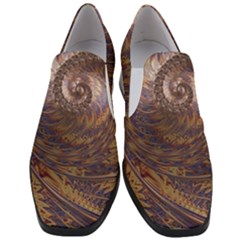 Swirl Fractal Fantasy Whirl Slip On Heel Loafers