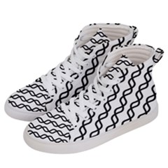 Diagonal Stripe Pattern Women s Hi-top Skate Sneakers