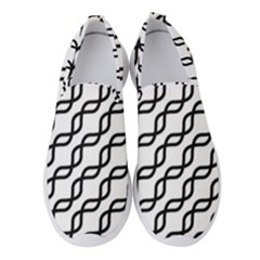 Diagonal Stripe Pattern Women s Slip On Sneakers