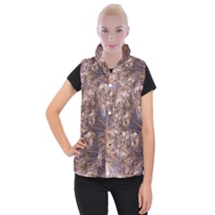 Puckered Fractal Artwork Design Women s Button Up Vest by Pakrebo