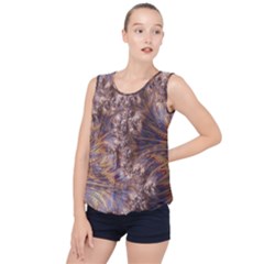 Puckered Fractal Artwork Design Bubble Hem Chiffon Tank Top by Pakrebo