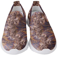 Puckered Fractal Artwork Design Kids  Slip On Sneakers