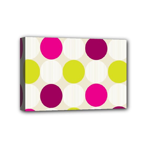 Polka Dots Spots Pattern Seamless Mini Canvas 6  X 4  (stretched) by Pakrebo