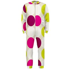 Polka Dots Spots Pattern Seamless Onepiece Jumpsuit (men)  by Pakrebo