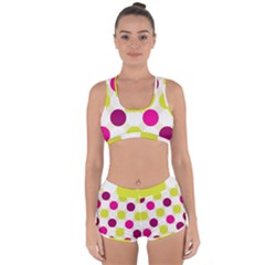 Polka Dots Spots Pattern Seamless Racerback Boyleg Bikini Set by Pakrebo