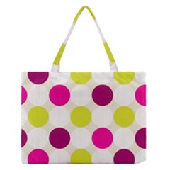 Polka Dots Spots Pattern Seamless Zipper Medium Tote Bag by Pakrebo