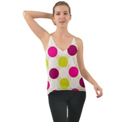 Polka Dots Spots Pattern Seamless Chiffon Cami