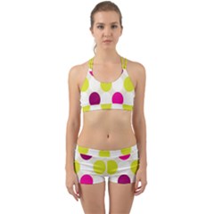 Polka Dots Spots Pattern Seamless Back Web Gym Set