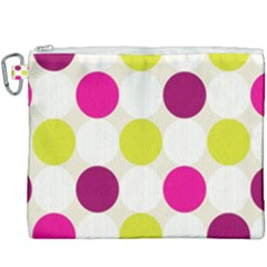 Polka Dots Spots Pattern Seamless Canvas Cosmetic Bag (xxxl)