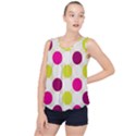 Polka Dots Spots Pattern Seamless Bubble Hem Chiffon Tank Top View1