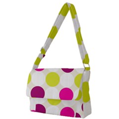 Polka Dots Spots Pattern Seamless Full Print Messenger Bag by Pakrebo