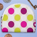 Polka Dots Spots Pattern Seamless Horseshoe Style Canvas Pouch View1