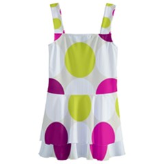 Polka Dots Spots Pattern Seamless Kids  Layered Skirt Swimsuit