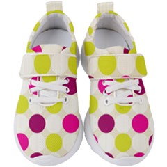 Polka Dots Spots Pattern Seamless Kids  Velcro Strap Shoes