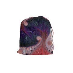 Fractal Art Artwork Design Drawstring Pouch (medium) by Pakrebo