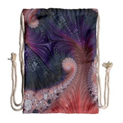 Fractal Art Artwork Design Drawstring Bag (large) by Pakrebo