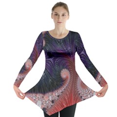 Fractal Art Artwork Design Long Sleeve Tunic 