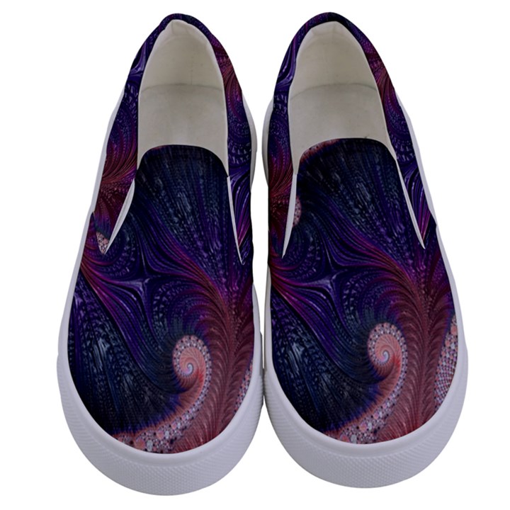 Fractal Art Artwork Design Kids  Canvas Slip Ons