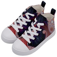 Fractal Art Artwork Design Kids  Mid-top Canvas Sneakers