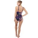 Fractal Art Artwork Design High Neck One Piece Swimsuit View2