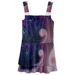 Fractal Art Artwork Design Kids  Layered Skirt Swimsuit