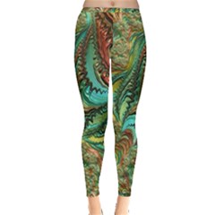 Fractal Artwork Pattern Digital Inside Out Leggings by Pakrebo