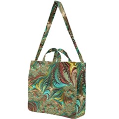 Fractal Artwork Pattern Digital Square Shoulder Tote Bag