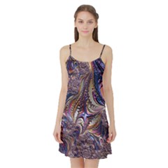 Fractal Artwork Pattern Digital Satin Night Slip by Pakrebo