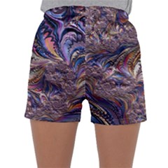 Fractal Artwork Pattern Digital Sleepwear Shorts by Pakrebo