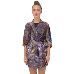 Fractal Artwork Pattern Digital Half Sleeve Chiffon Kimono by Pakrebo