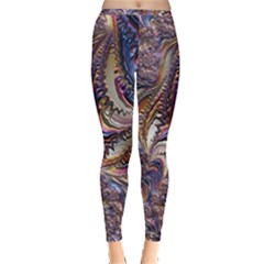 Fractal Artwork Pattern Digital Inside Out Leggings by Pakrebo