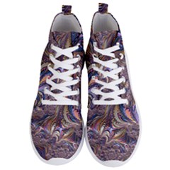 Fractal Artwork Pattern Digital Men s Lightweight High Top Sneakers