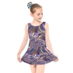 Fractal Artwork Pattern Digital Kids  Skater Dress Swimsuit