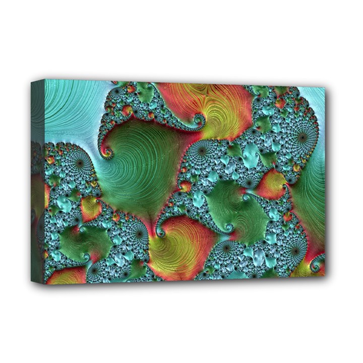 Fractal Art Colorful Pattern Deluxe Canvas 18  x 12  (Stretched)