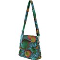 Fractal Art Colorful Pattern Zipper Messenger Bag View2