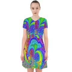 Fractal Neon Art Artwork Fantasy Adorable In Chiffon Dress by Pakrebo