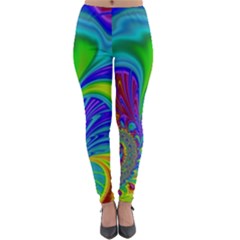 Fractal Neon Art Artwork Fantasy Lightweight Velour Leggings