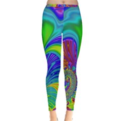 Fractal Neon Art Artwork Fantasy Inside Out Leggings