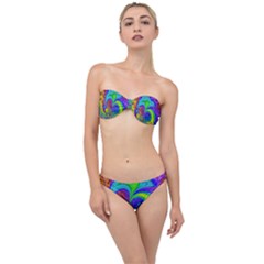 Fractal Neon Art Artwork Fantasy Classic Bandeau Bikini Set